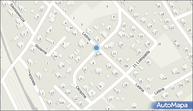 Sierakowice, Leśna, 10, mapa Sierakowice