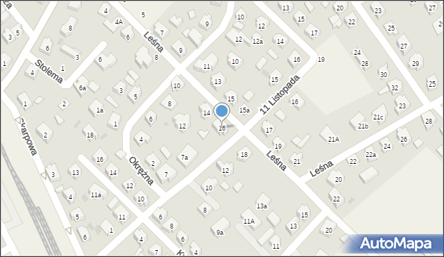 Sierakowice, Leśna, 16, mapa Sierakowice