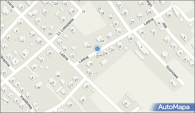Sierakowice, Leśna, 22, mapa Sierakowice