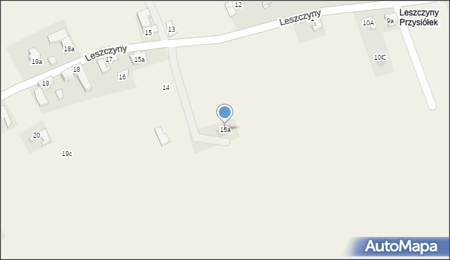 Sierockie, Leszczyny, 16a, mapa Sierockie