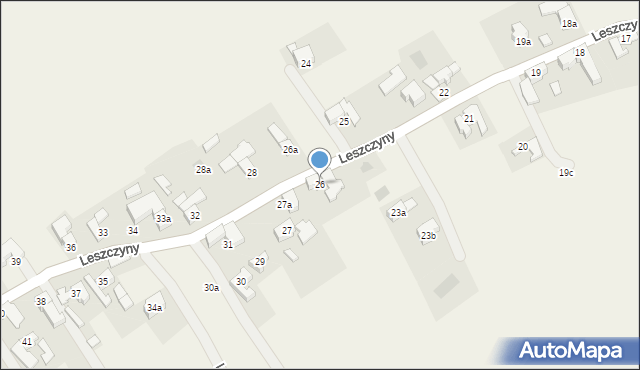 Sierockie, Leszczyny, 26, mapa Sierockie