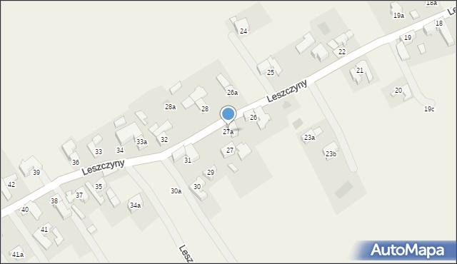 Sierockie, Leszczyny, 27a, mapa Sierockie