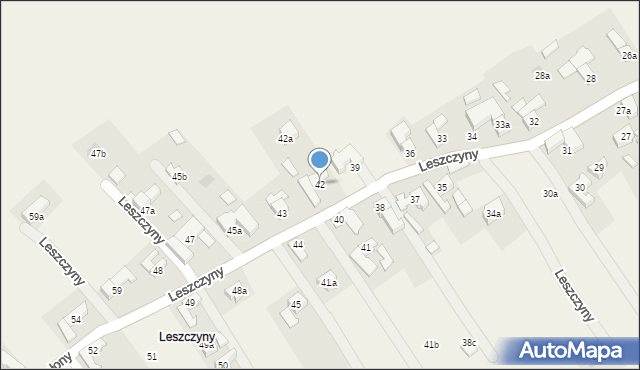 Sierockie, Leszczyny, 42, mapa Sierockie