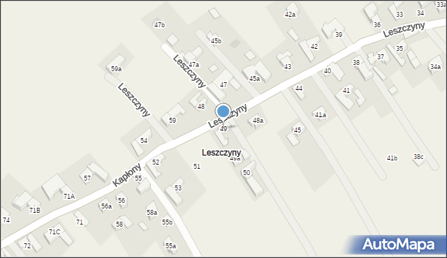 Sierockie, Leszczyny, 49, mapa Sierockie