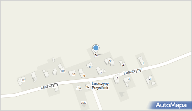 Sierockie, Leszczyny, 7A, mapa Sierockie