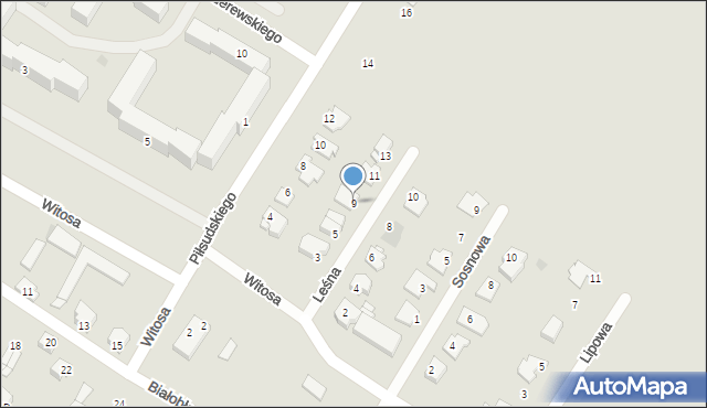 Sierpc, Leśna, 9, mapa Sierpc