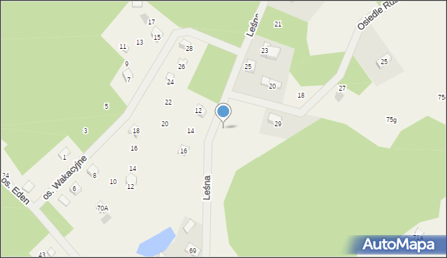 Sikorzyno, Leśna, 27, mapa Sikorzyno