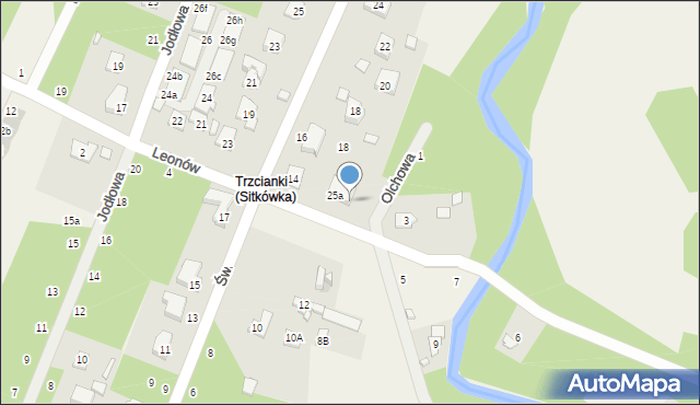 Sitkówka, Leonów, 25b, mapa Sitkówka