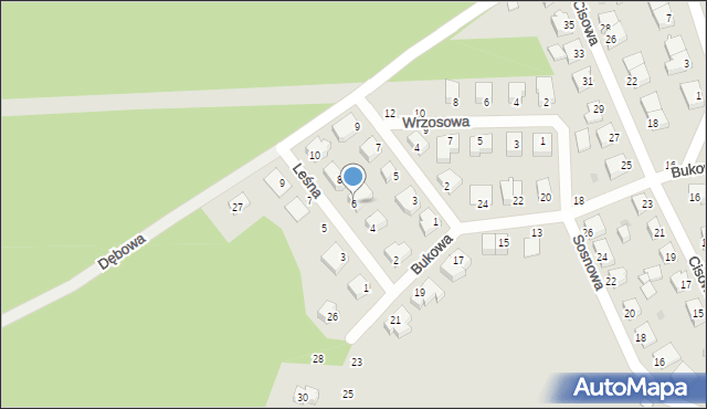 Skarszewy, Leśna, 6, mapa Skarszewy