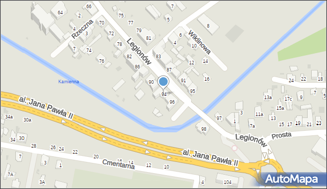 Skarżysko-Kamienna, Legionów, 94, mapa Skarżysko-Kamienna