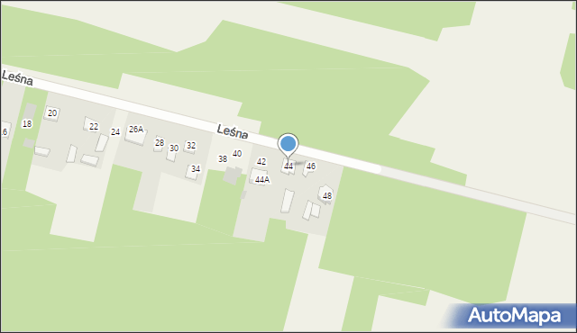 Skarżysko Kościelne, Leśna, 44, mapa Skarżysko Kościelne
