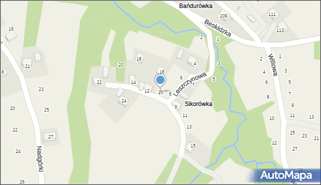 Skawinki, Leszczynowa, 10, mapa Skawinki