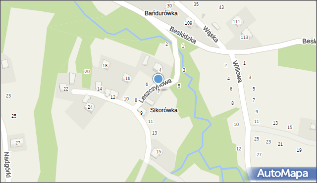 Skawinki, Leszczynowa, 7, mapa Skawinki