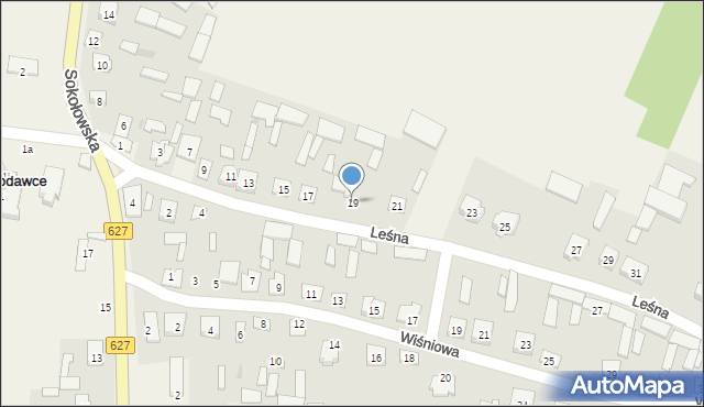 Skibniew-Podawce, Leśna, 19, mapa Skibniew-Podawce