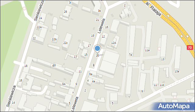 Skierniewice, Lelewela Joachima, 10, mapa Skierniewic
