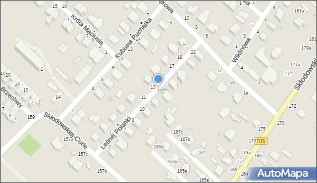 Skierniewice, Leśnej Polanki, 14, mapa Skierniewic