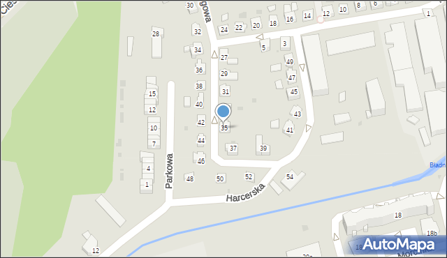 Skoczów, Łęgowa, 35, mapa Skoczów