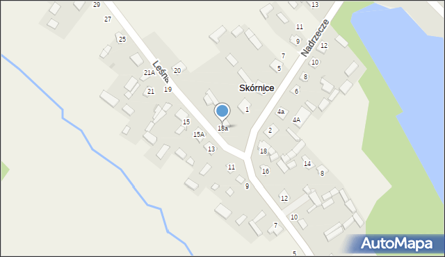 Skórnice, Leśna, 18a, mapa Skórnice