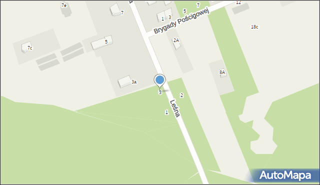 Skrzeszew, Leśna, 3, mapa Skrzeszew