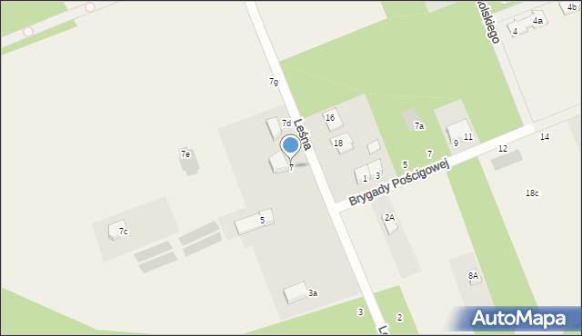 Skrzeszew, Leśna, 7, mapa Skrzeszew