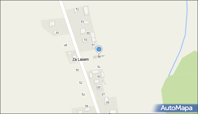 Skrzeszowice, Leśna, 59, mapa Skrzeszowice