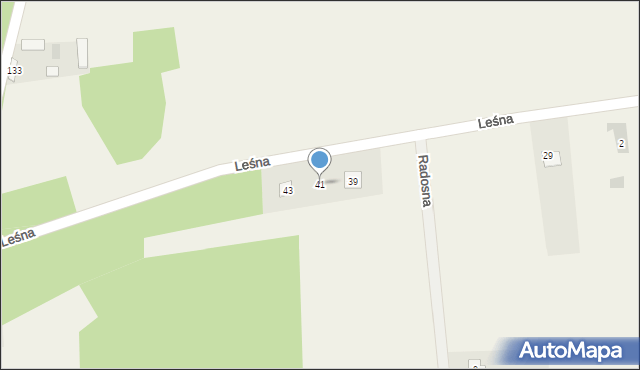 Śladków Mały, Leśna, 41, mapa Śladków Mały