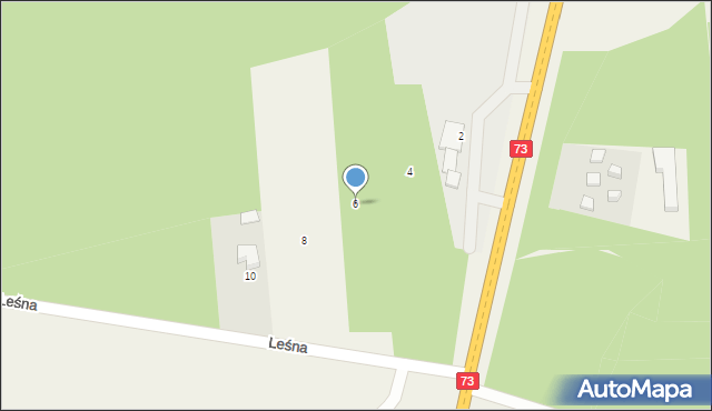 Śladków Mały, Leśna, 6, mapa Śladków Mały