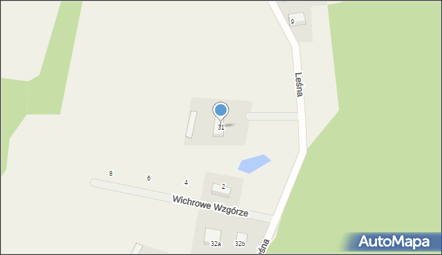 Sławki, Leśna, 31, mapa Sławki