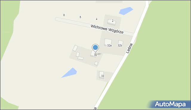 Sławki, Leśna, 32, mapa Sławki