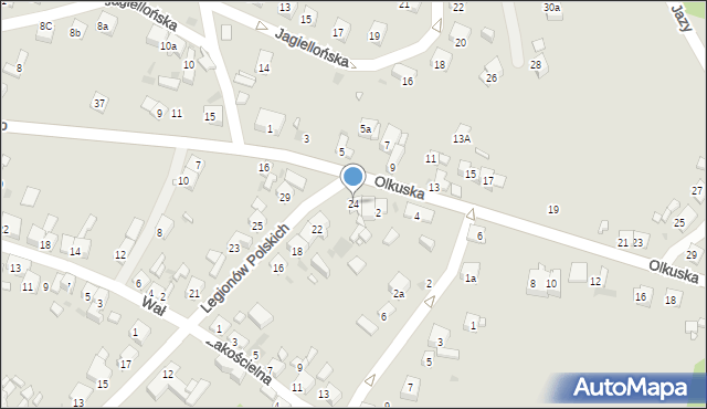 Sławków, Legionów Polskich, 24, mapa Sławków