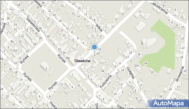 Sławków, Legionów Polskich, 4, mapa Sławków