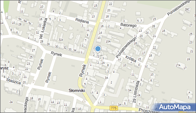 Słomniki, Lelewela Joachima, 1, mapa Słomniki