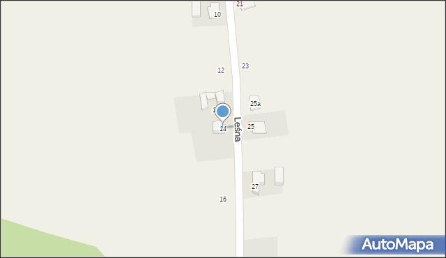 Słupia pod Kępnem, Leśna, 14, mapa Słupia pod Kępnem