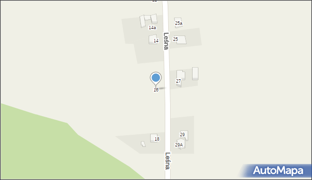 Słupia pod Kępnem, Leśna, 16, mapa Słupia pod Kępnem