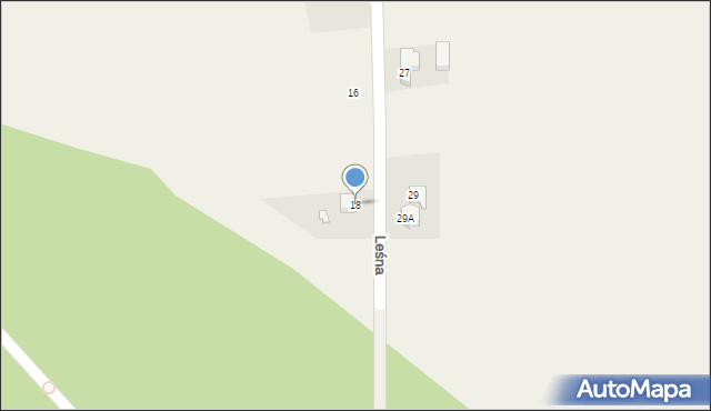 Słupia pod Kępnem, Leśna, 18, mapa Słupia pod Kępnem