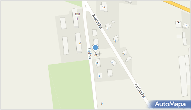 Słupia pod Kępnem, Leśna, 1b, mapa Słupia pod Kępnem