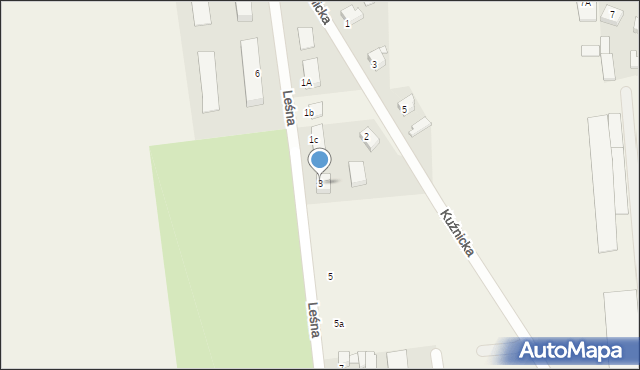 Słupia pod Kępnem, Leśna, 3, mapa Słupia pod Kępnem