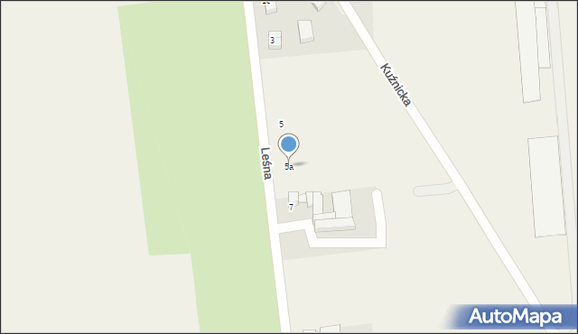 Słupia pod Kępnem, Leśna, 5a, mapa Słupia pod Kępnem