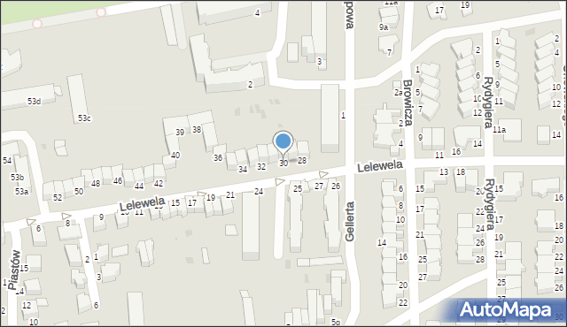 Słupsk, Lelewela Joachima, 30, mapa Słupska