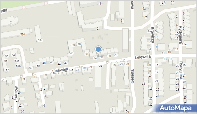 Słupsk, Lelewela Joachima, 33, mapa Słupska