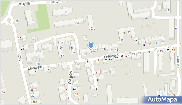 Słupsk, Lelewela Joachima, 50, mapa Słupska