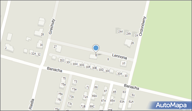 Słupsk, Lennona Johna, 6, mapa Słupska