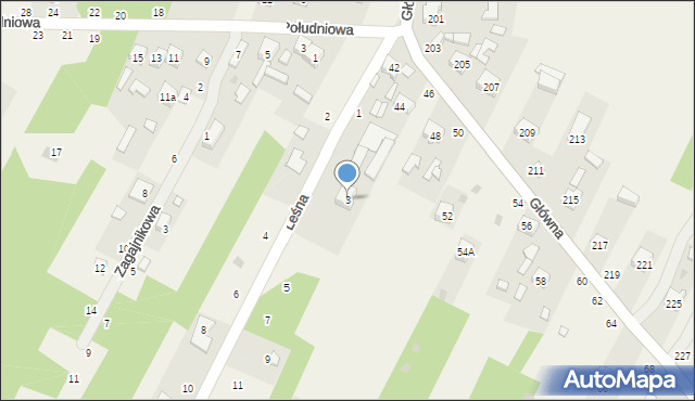 Smardzewice, Leśna, 3, mapa Smardzewice