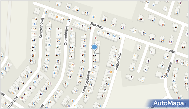 Smolec, Leszczynowa, 11, mapa Smolec