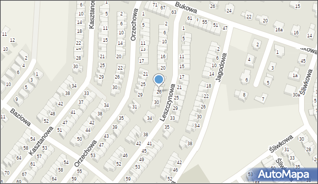 Smolec, Leszczynowa, 26, mapa Smolec