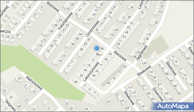 Smolec, Leszczynowa, 66, mapa Smolec