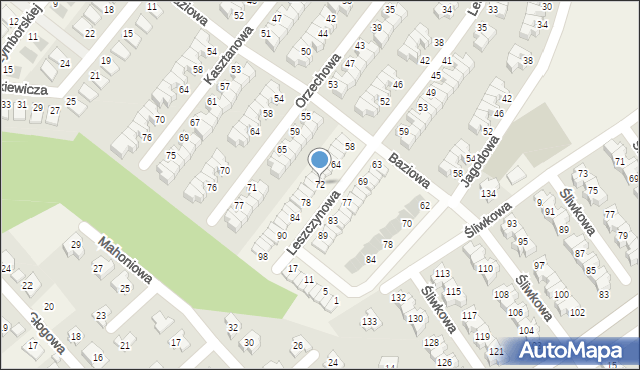 Smolec, Leszczynowa, 72, mapa Smolec