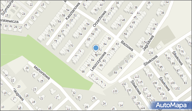 Smolec, Leszczynowa, 78, mapa Smolec