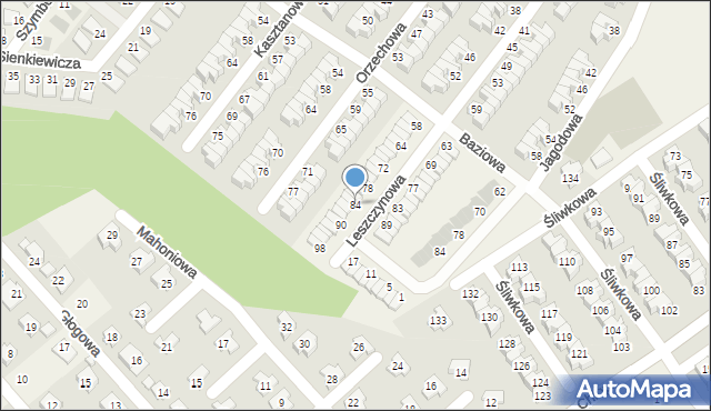 Smolec, Leszczynowa, 84, mapa Smolec