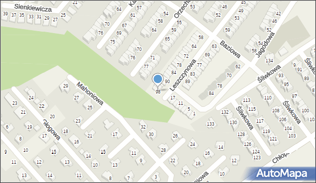 Smolec, Leszczynowa, 98, mapa Smolec